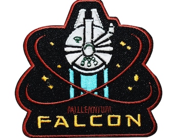 Retro Star Wars "Millennium Falcon" Iron-On Patch DIY Fan Apparel Craft Applique