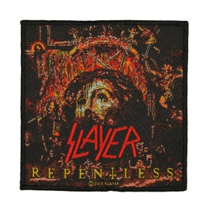 Slayer Repentless Patch Cover Art Thrash Metal Music Band Woven Sew On Applique