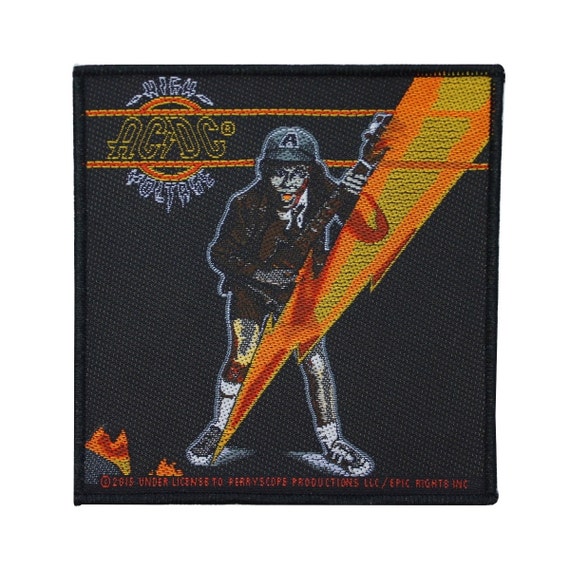 AC/DC ACDC High Voltage Lightning Bolt Patch Angus Young Band - Etsy