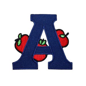 ID 0992 Lettre A Apple Patch School Reading Learn Broderie fer sur appliqué