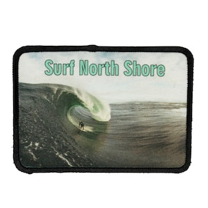 Surf North Shore Patch Oahu Hawaii Travel Dye Sublimation Iron On Applique