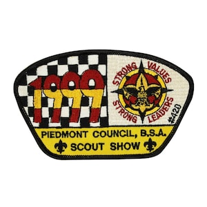 Scout Show 1999 Patch Piedmont Council BSA Strong Embroidered Iron On Applique