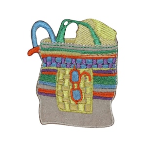 ID 3151 Beach Bag Patch Vacation Summer Day Sand Embroidered Iron On Applique