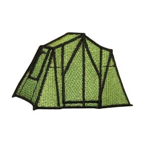 ID 0573 Camping Tent Patch Scout Pop Up Camp Nature Embroidered Iron On Applique