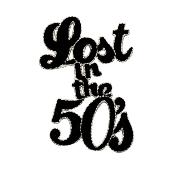 Pink,Blue Lost In The 50s Rock Roll Embroidery Iron On Applique Patch