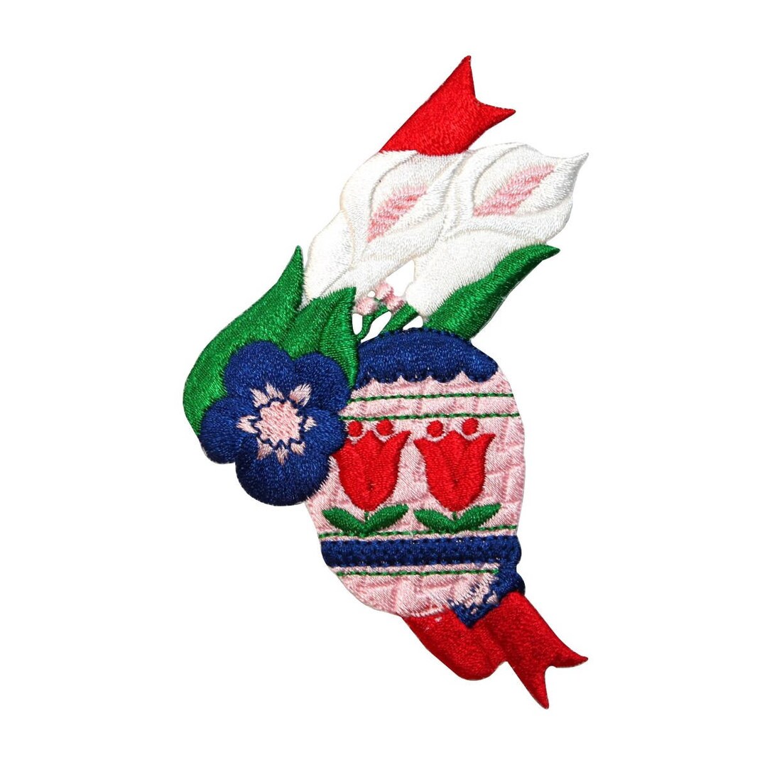 ID 3325 Decorative Easter Egg Patch Spring Holiday Embroidered Iron on ...