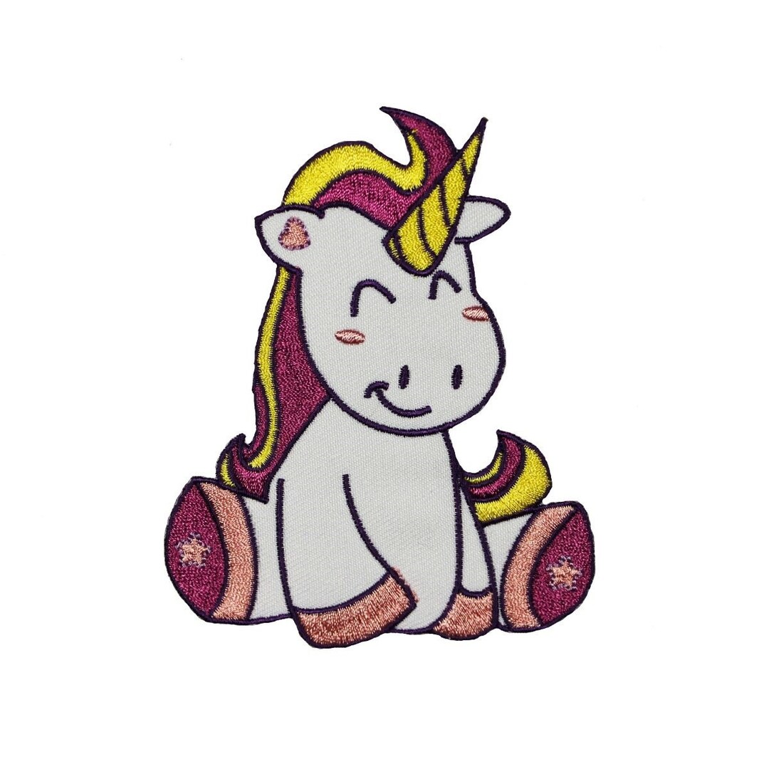 Baby Unicorn Sitting Patch Legendary Fantasy Horse Embroidered Iron on ...