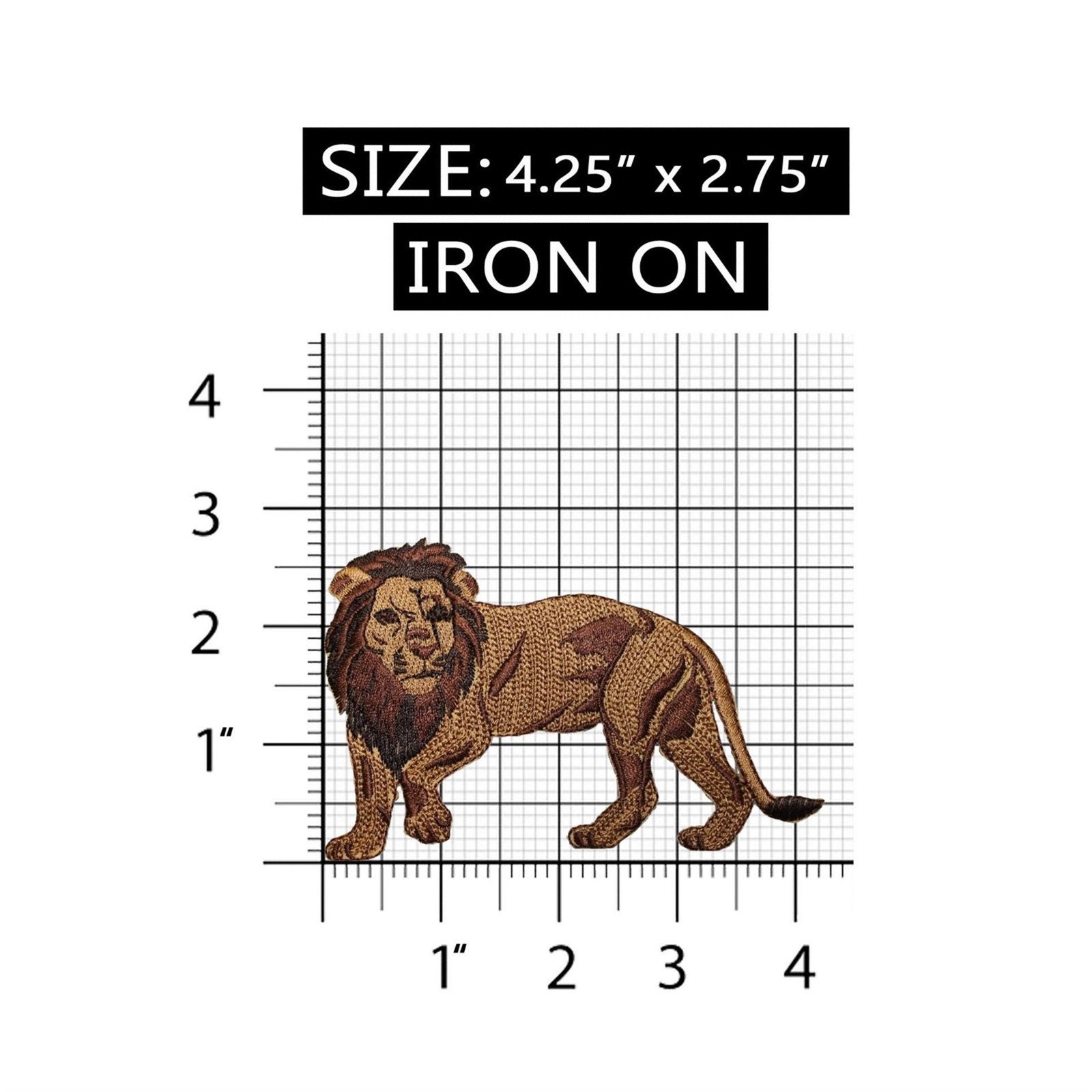 lion ページ ID 3574 Male Lion Patch Predator Safari Zoo King Embroidered Iron