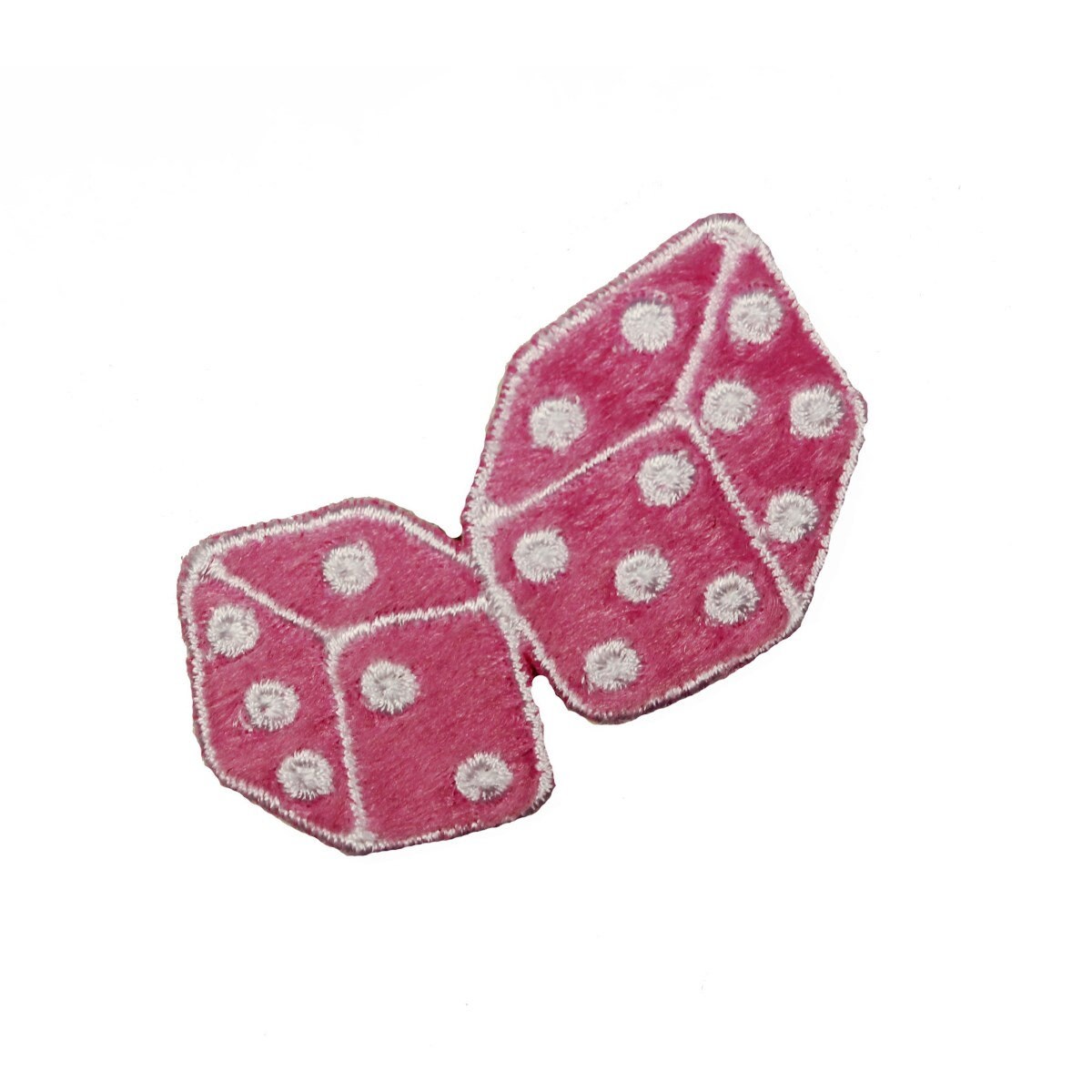 2 INCH pink Fuzzy Dice Parche Juego Juego Rollo bordado hierro Etsy
