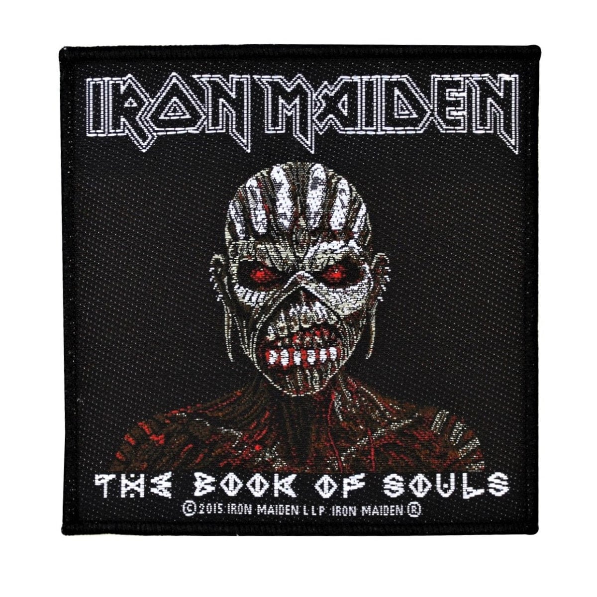 Iron Maiden The Book of Souls サイン入り Iron Maiden the Book of Souls Patch Album Art Heavy Metal Woven