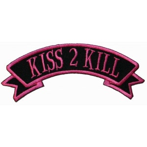 Kiss 2 Kill Name Tag Horror Grab Kreepsville Gesticktes Aufnäher mit Aufnäher
