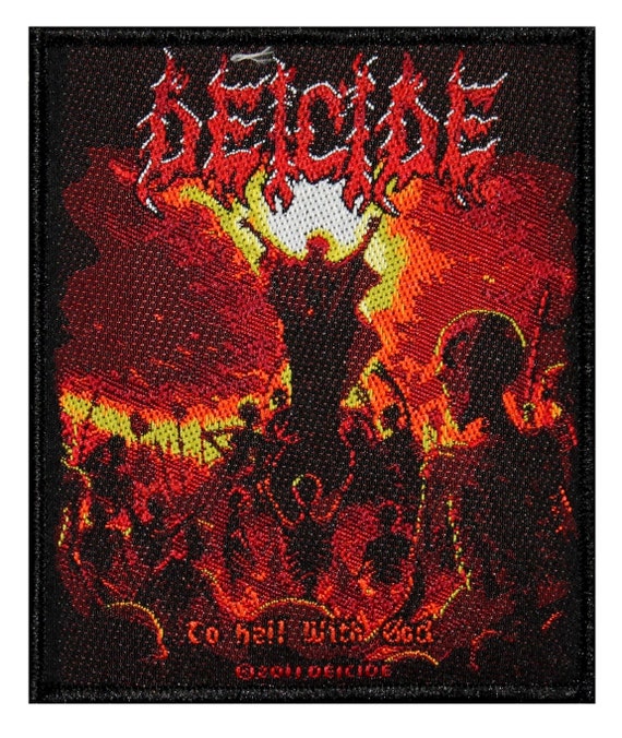 Buy Deicide to Hell With God Patch Album Cover Death Metal Woven Sew on  Applique Online in India - Etsy