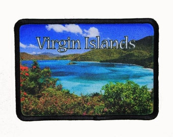 Amerikanische Jungferninseln Patch Tropical Beach Travel Dye Sublimation Aufbügeln Applikation