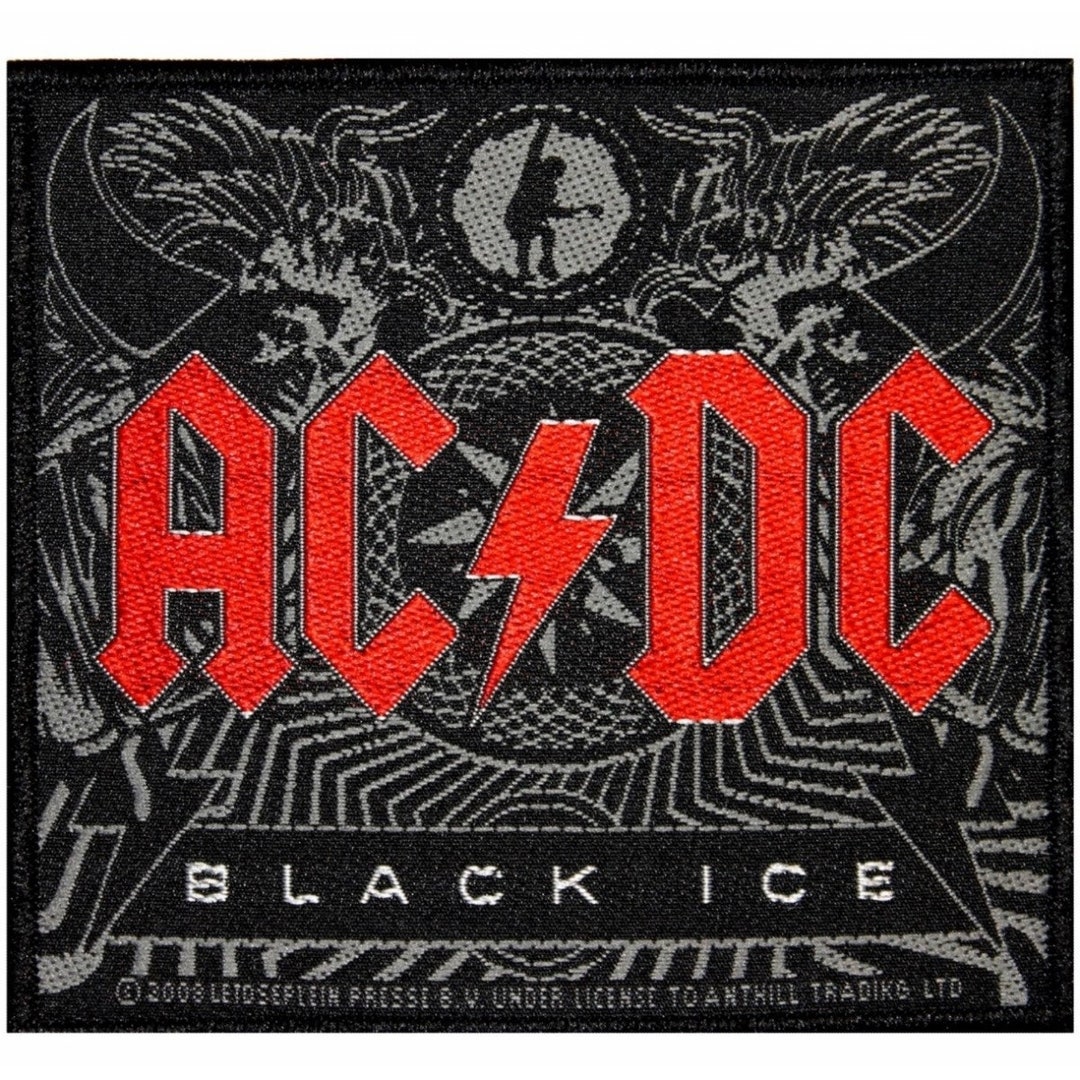 AC/DC ACDC Black Ice Album Cover Art Patch Hard Rock Music Woven Sew on