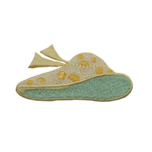 ID 7582 Polka Dot Sun Hat Patch Fashion Beach Shade Embroidered Iron On Applique