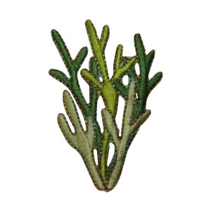 ID 7243 Strauch Aufnäher Strauch Flora Aufnäher Gestickte Applikation