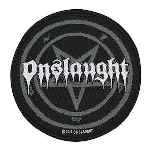 Onslaught Pentagram Logo Patch Album Art Thrash Metal Band Woven Sew On Applique