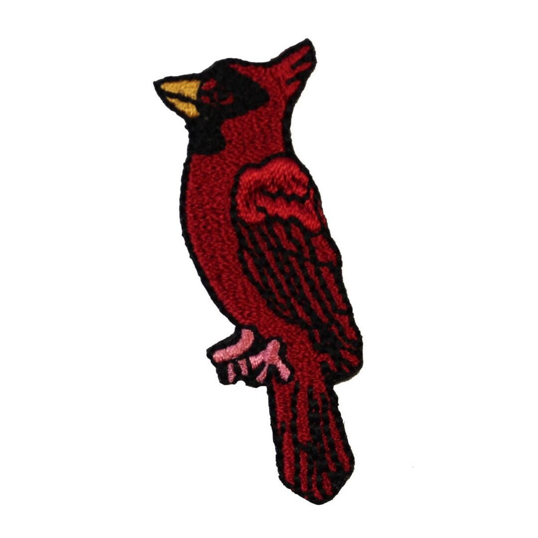 ID 3612 Red Cardinal Patch Bird Perched Robin Embroidered Iron on ...