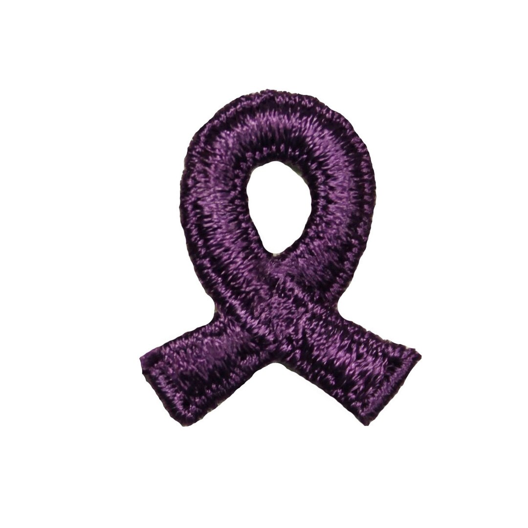 Purple Pancreatic Cancer Awareness Ribbon Patch Support Cause Sew on
