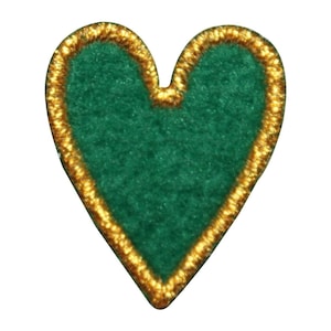 Cartes de patch de poker coeur doré en feutre ID 8579, fer brodé sur appliqué pour jeu d'argent