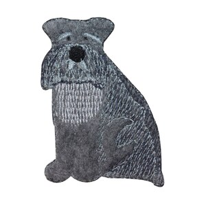 ID 2842B Fluffy Terrier Patch Cute Fuzzy Dog Embroidered Iron On Applique