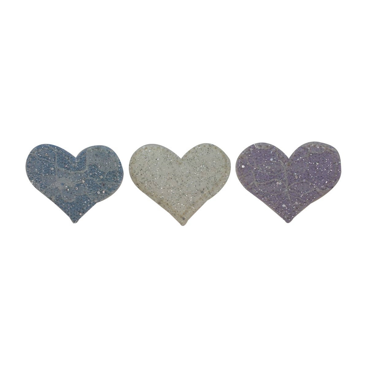 ID 3277ABC Set of 3 Sparkle Heart Patches Valentines Day Love Iron