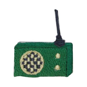 ID 3102 Radio Aufnäher Retro Musik Player Gesticktes Aufnäher zum Aufbügeln