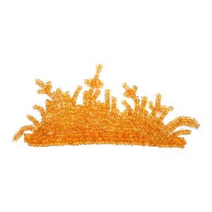 ID 8874, herbe jaune, buisson, arbuste, jardin, artisanat, perles, fer sur applique