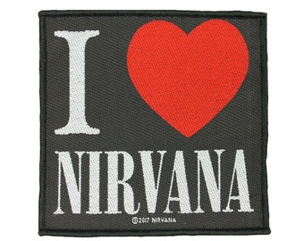 Nirvana I Love Nirvana Patch Alternative Rock Band Music Woven Sew On Applique