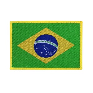 BRAZIL FLAG PATCH Iron-on Embroidered Applique Top Quality Brasil World Cup  