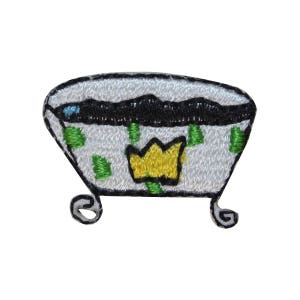 ID 3187 Lot de 3 plats de service Royal Tub Patch brodé fer sur appliqué