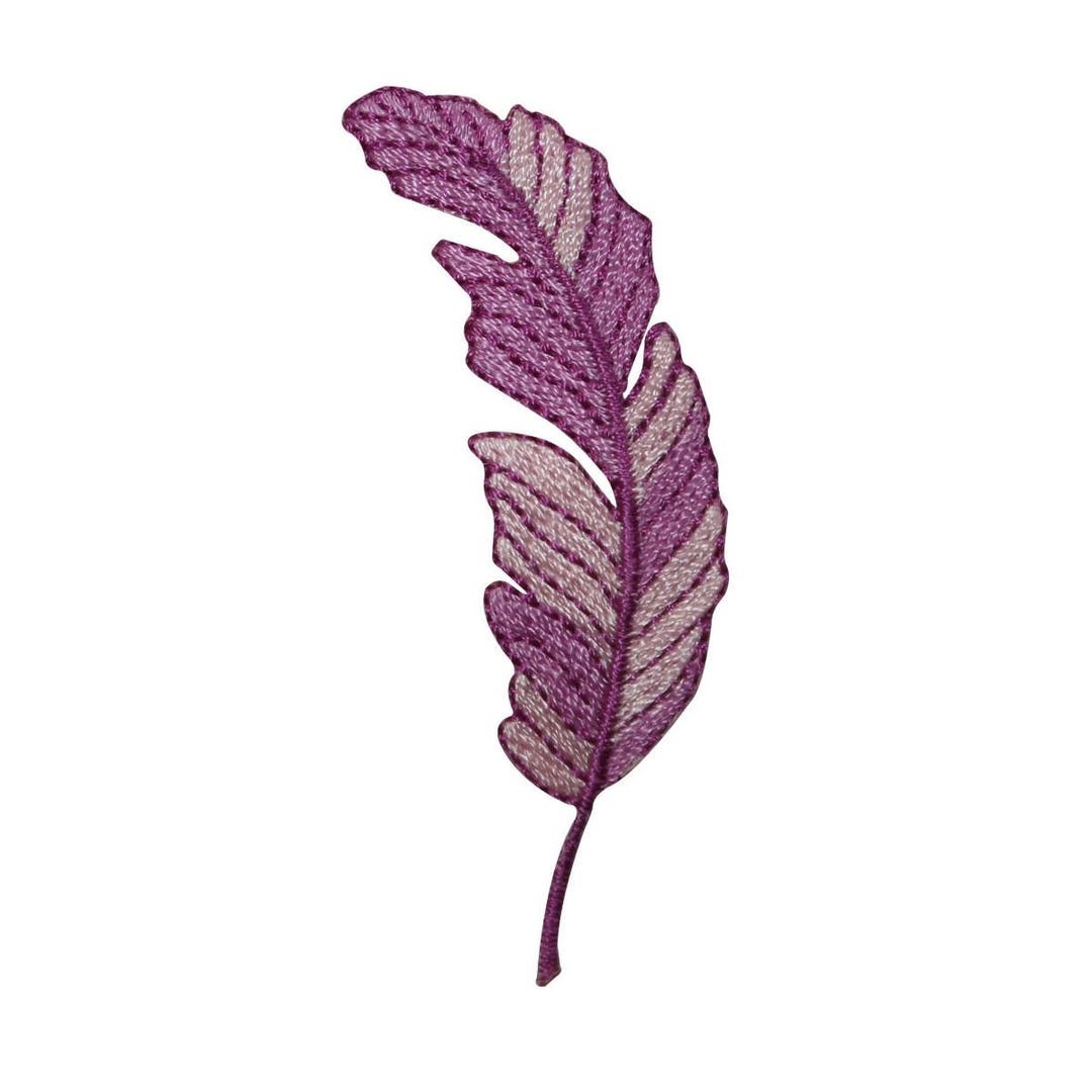 ID 7262 Purple Feather Patch Fly Bird Craft Symbol Embroidered Iron on ...