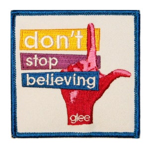 Glee Don't Stop Believing Patch, chorale, musique brodée, fer sur appliqué
