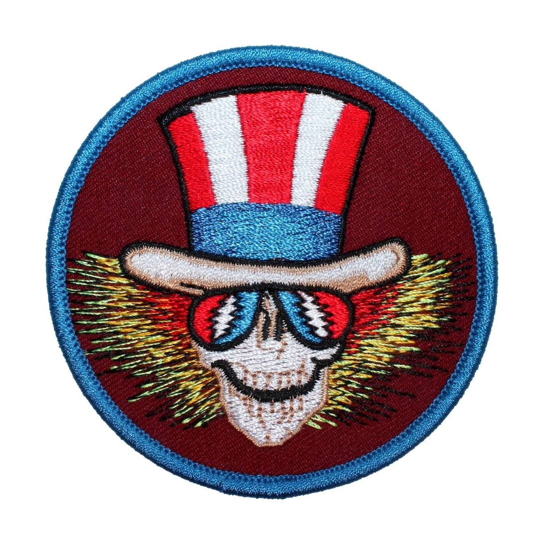 Grateful Dead Uncle Sam Skeleton Patch Blues Skull Rock Band Etsy