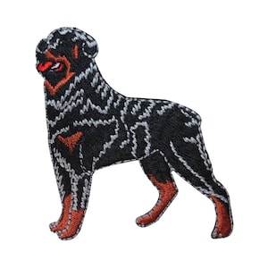 ID 2768 Rottweiler Dog Patch Guard Puppy Breed Embroidered Iron On Applique