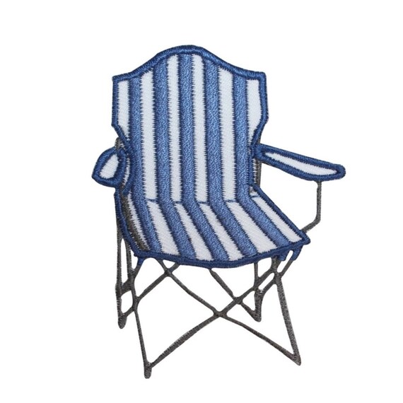Id 1790z Blue Striped Folding Chair Patch Outdoor Embroidered Singapore Id 1790z Blue Striped Folding Chair, Outdoor Furniture Patch