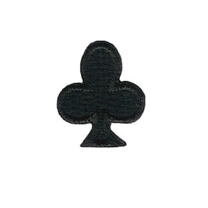 Petit club symbole de patch costume de carte à jouer brodé fer sur appliqué
