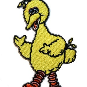 Sesame Street Big Bird Cartoon Embroidered Iron On Applique Patche