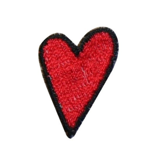 RED HEART iron-on embroidered PATCH LOVE ROMANCE VALENTINE'S DAY SOUVENIR