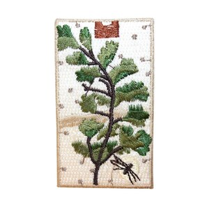 ID 7188 Toppa con stemma raffigurante un albero, simbolo della natura, insetto, ricamata da applicare con ferro da stiro