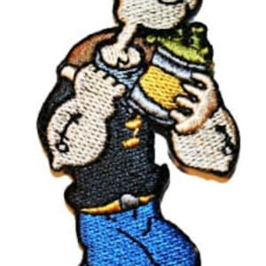 Popeye The Sailor Man Cartoon Embroidered Iron On Applique Patch