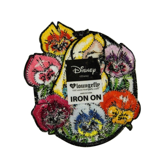 Alice in Wonderland Flowers Patch Disney Cartoon Embroidered Iron on Applique Etsy