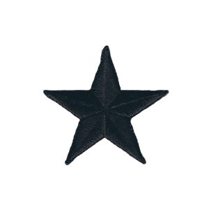 2 1/2 INCH Black Star Patch Astronomy Astrology Embroidered Iron On Applique