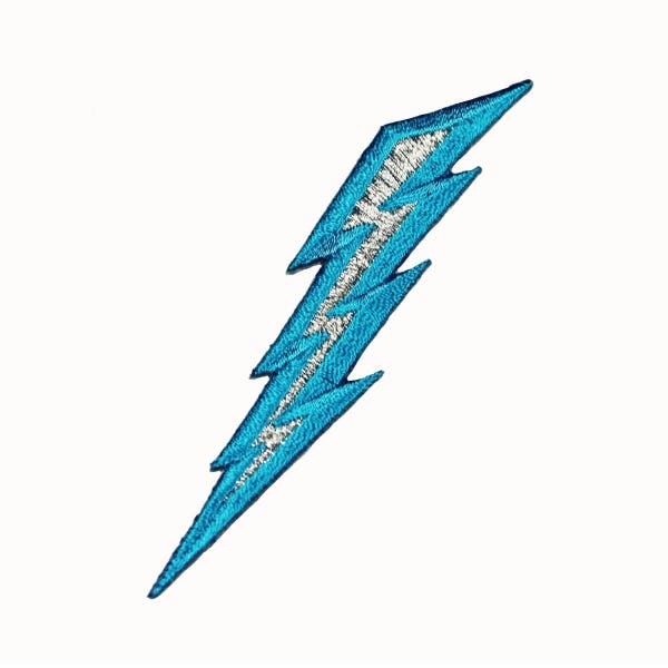 ID 8812 Lightening Bolt Patch Electric Light Craft Embroidered Iron On Applique