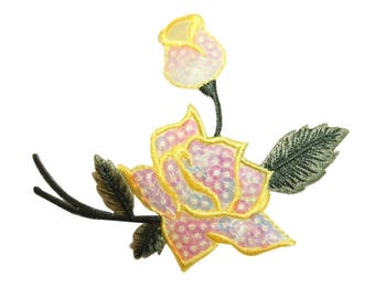 TULIPページ ID 6011 Sequin Tulip and Rose Patch Flower Blossom