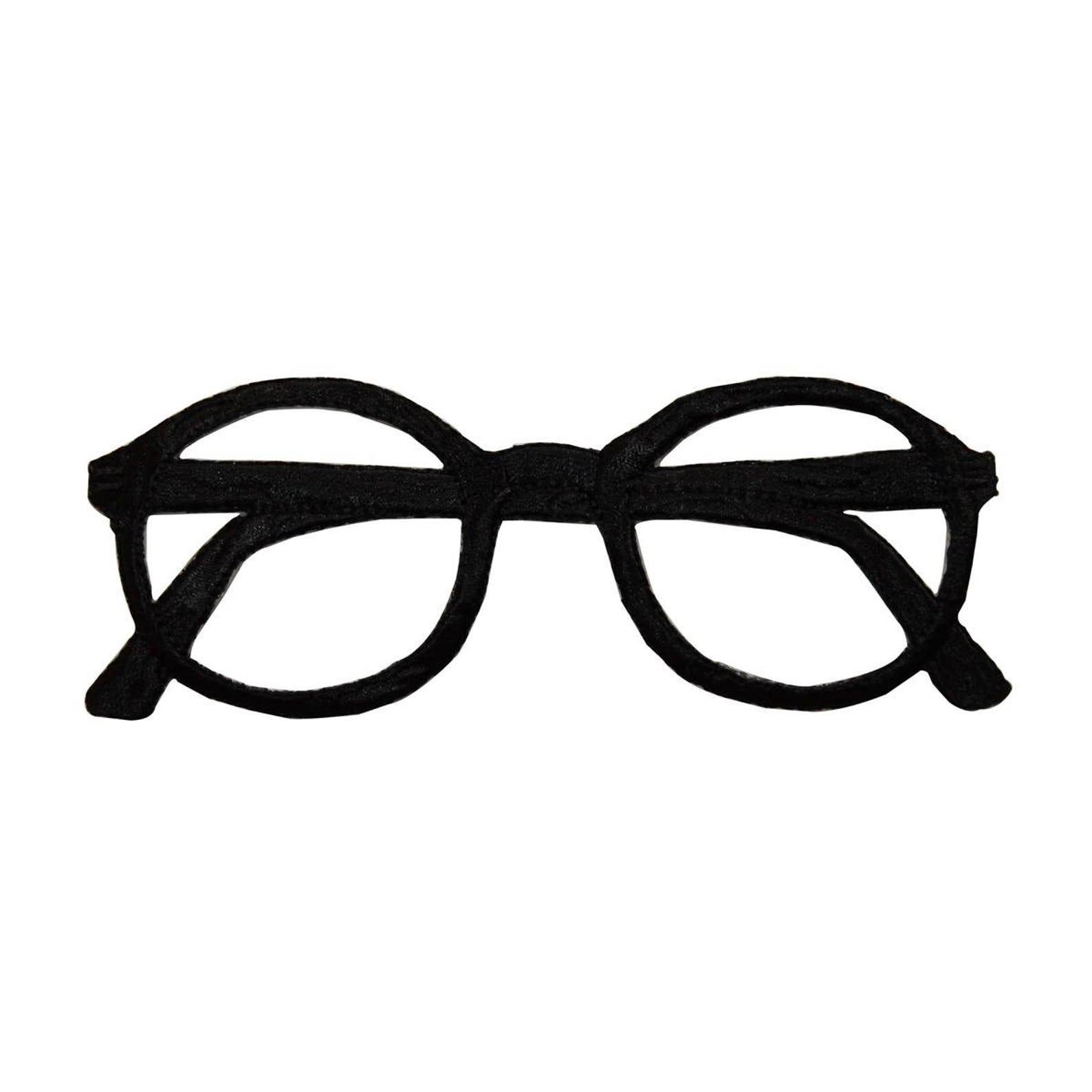 ID 7513 Black Eyeglass Patch Read Glasses Fashion Embroidered Etsy