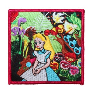 Alice in Wonderland Lost in the Garden Patch Disney Cartoon Iron-On Applique