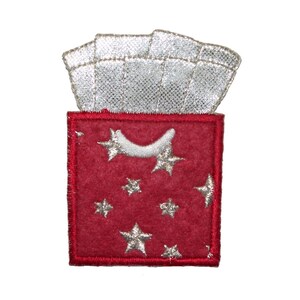 ID 8243 Gift Bag With Tissue Paper Patch Present Embroidered Iron On Applique