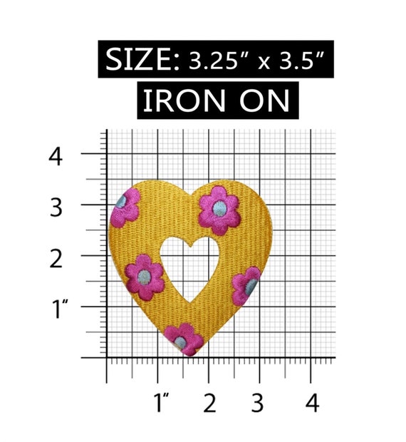 ID 3258A Flower Covered Heart Patch Valentine Day