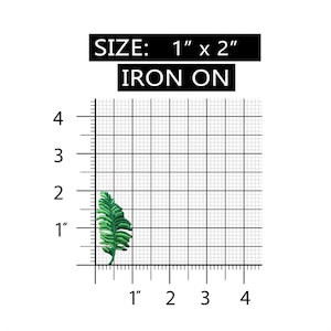 ID 7181 Tropical Fern Patch Plant Branch Leaf Craft Embroidered Iron On Applique zdjęcie 2